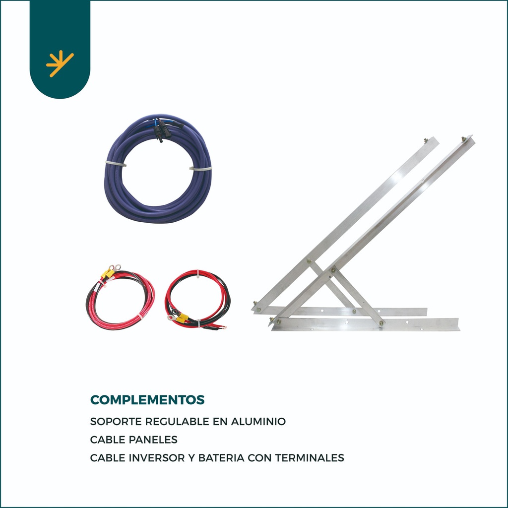 Kit Solar Completo Autoinstalable Energia Panel Bateria K1
