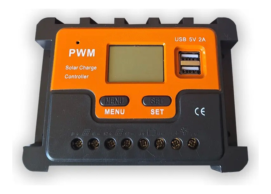 Pack x 2 Panel de 200w 12v Mono Regulador Pwm 30a Cable